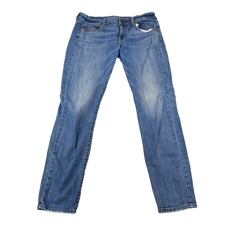 American Eagle Jeans Womens 10 (30x30) Skinny Stretch Blue Denim